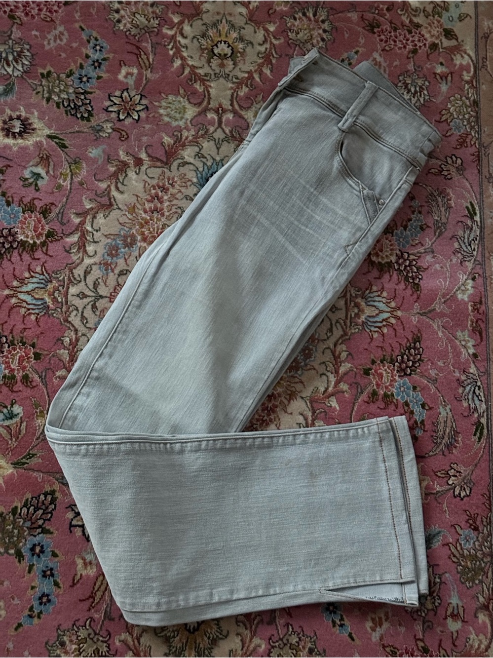 Promod denim pants, light washed gray, size 10